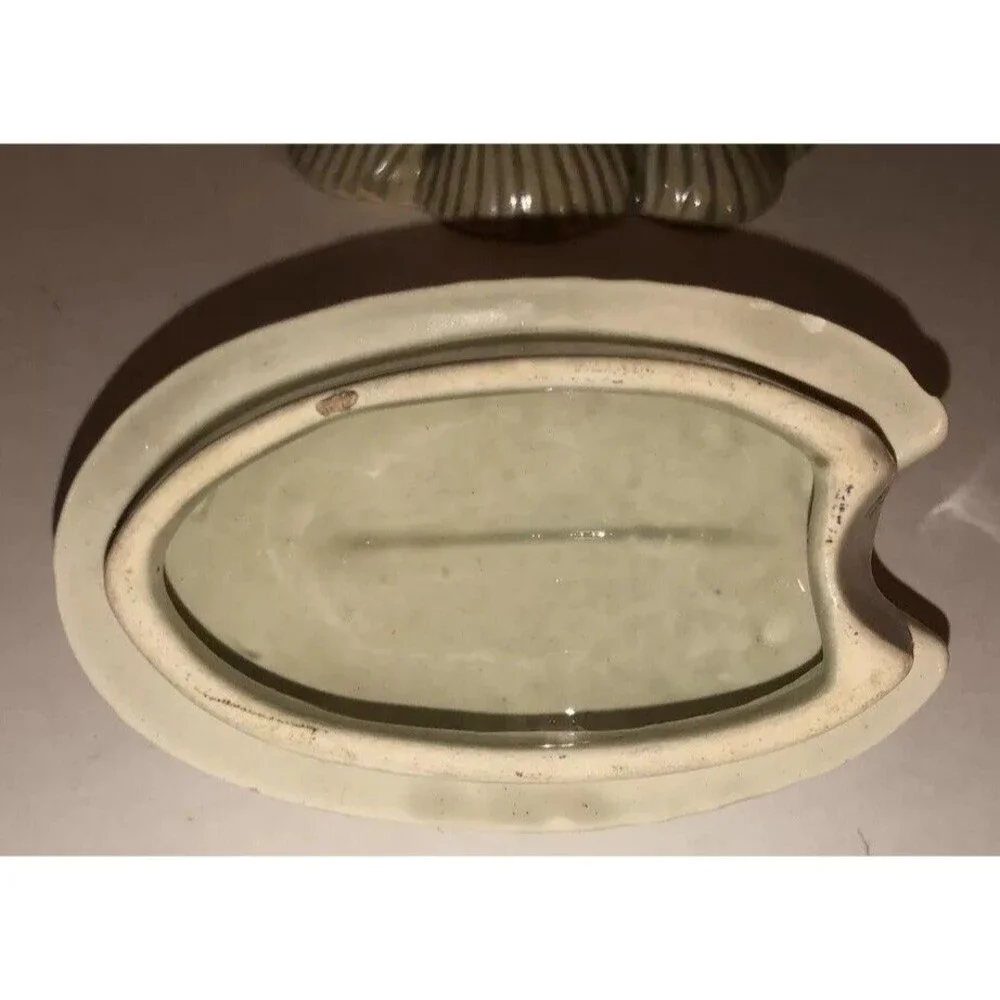 Vintage Ceramic Fish Bowl Lid Bodegas Oaxaca Ceramica Made In Mexico Scales RARE